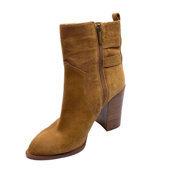 Oil Calf Suede Block Heel Boots Savanna Sandlewood Size 10 Shoe BCBGENERATION - Picture 5 of 13